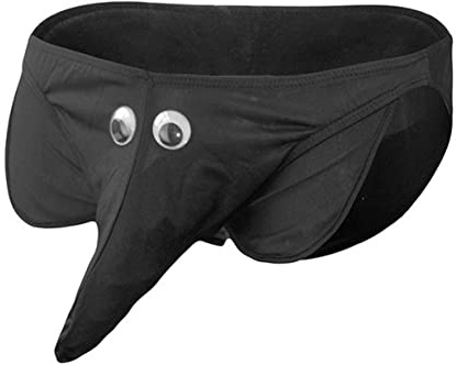 Creamlin sous-vêtements éléphant garçon Sexy pour Hommes G-Strings Tongs (Noir)