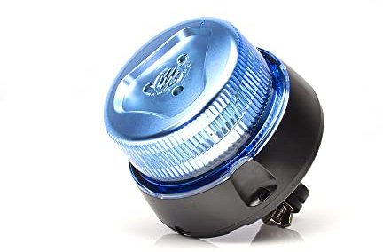 LED-MARTIN R65 Design Rundumleuchte BRILAR Doppelblitz - blau - flach
