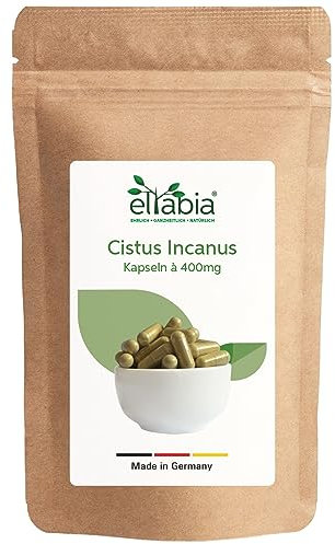 Cistus Incanus Kapseln 500 Stück | Hochdosiert 1200mg Tagesdosis | Zistrosen-Kapseln Vegan | 100% reines Zistrosenkraut ohne Zusätze