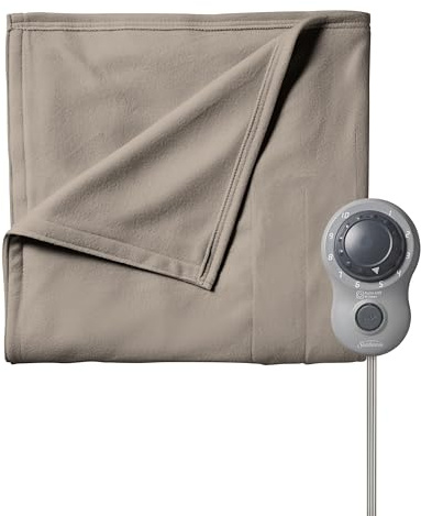 Sunbeam Royal Ultra Mushroom Heated Blanket 10 Heat Settings Washable, Queen