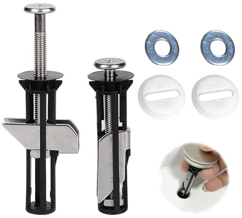 Toilettensitz Bolzen Set 2 Stück Edelstahl Mutter Schrauben Toilettendeckel Pflege Zubehör Toilettendeckel Lang Universal