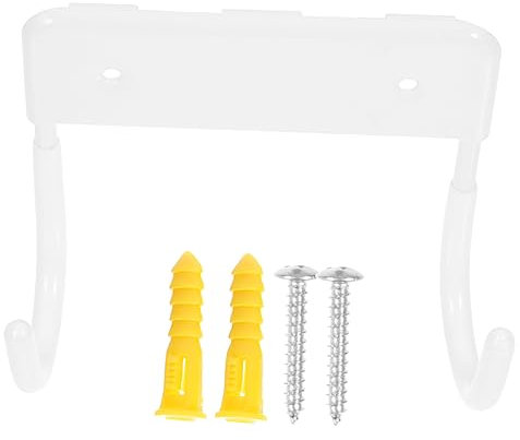 Support Mural pour Planche À Repasser Rangement Pratique pour Fer Et Accessoires De Buanderie Crochet Suspendu Blanc