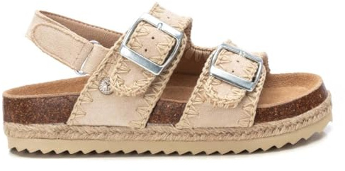 XTI - Sandalia Niña Beige - Calzado Cómodo y Versátil - Moda casual - Modelo 15118304 (Talla 33)