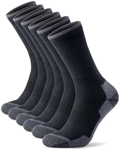 PULIOU Socks for Men Women,Thermal Warm Winter Merino Wool Cushion Moisture Wicking Breathable Multipack Hiking Walking,3 pairs
