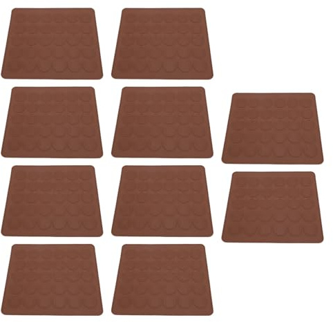 Asixxsix Tapete de silicona para macarrones, 10 láminas antiadherentes con 30 agujeros para un calentamiento uniforme, lámina para repostería para macarrones, galletas y postres.