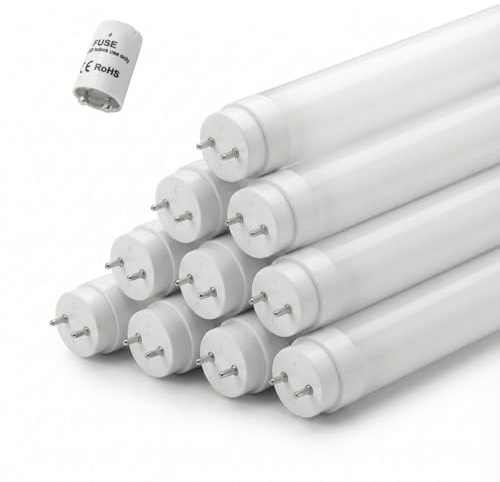 Glac Store® Tubi LED T8 G13 60/90/120/150 cm – Alta Efficienza, Luce Naturale 4000K o Fredda 6000K – Starter Incluso – 360° – Ufficio, Magazzino, Garage (10, 150 cm Luce Naturale 4000K)