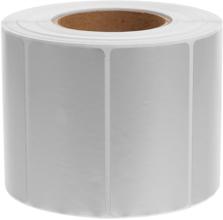 GATHINESS Rotolo Etichette Adesive Opaco Argento 60x30 Mm 1000 Pezzi Carta Autoadesiva Resistente Usura per Ufficio Etichette Multiuso Spedizioni e Bottiglie