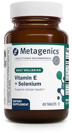 Metagenics E-400 Selenium Supplement - Vitamin E & Selenium Antioxidant Formula with Calcium & Phosphorus - Supports Immune, Skin, Eye & Cellular Health* - Gluten-Free, Vegetarian - 60 Tablets