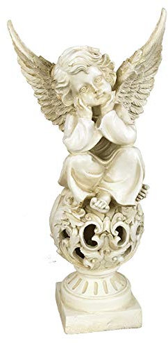 Estatuilla de jardín 37 cm alto ángel 20-009 decoración de jardín figura de ángel decoración de tumba figura ángel