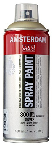 Amsterdam Sprühfarbe - Silber 800 - auf Wasserbasis - geruchsarm - hoch lichtecht - halbdeckend - 400 ml