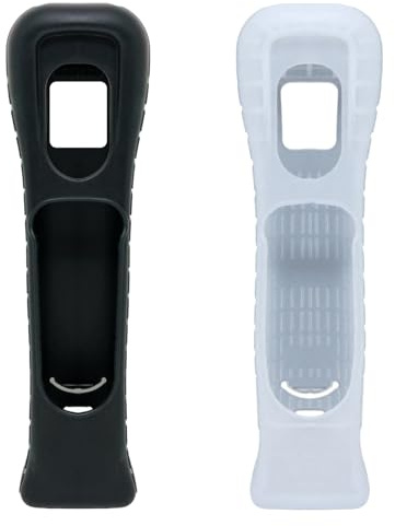 yueton -Schutzhülle für Nintendo Wii Motion Plus Fernbedienung, Silikon, Schwarz/WeiÃŸ, 2 Stück