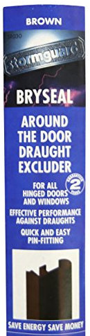 Stormguard Bryseal Rubber Around Door Seal Draught excluder Weather Proofing, Enough for 1 Single Door, 4 ×1028 mm & 1 x 914 mm (Brown)