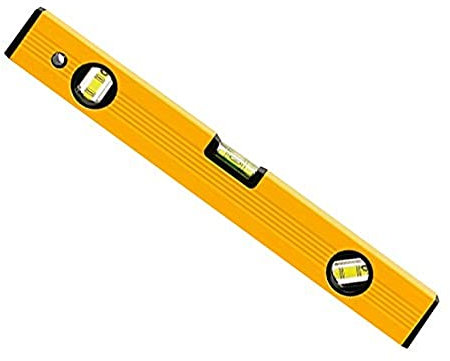 CON:P Wasserwaage 400 mm - Aus Aluminium - Präzise Messung mit 3 Libellen - Pulverbeschichtet - Gelb