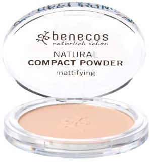 Benecos - natural beauty 91150 polvere compatta - pressato - opacizzante - vegano - sabbia