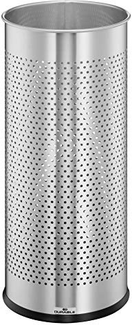 Durable 28.5 Litre Stainless Steel Round Umbrella Stand - Silver