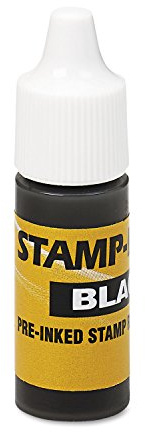 Stamp-Ever Pre-Inked Refill Ink, 7ml Bottle, Black (5027)