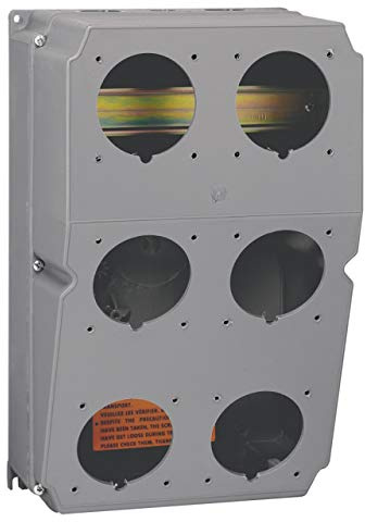 Legrand 059850 Hypra Coffret à Composer Prépercé avec Rail, Inrérieur pour 6 Prises, 16A ou 32A, 370mmx230mmx181mm