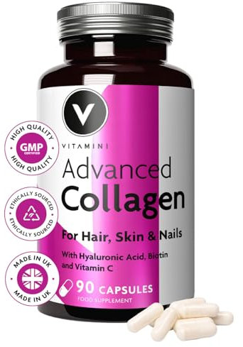 Collagen Supplements for Women – Fast-Absorbing Marine Capsules (1050mg Naticol® Type I, ~2 kDa), Hyaluronic Acid, Biotin, Vitamins C & E, Zinc – Hair, Skin & Nails – Gut-Kind, Odour-Free