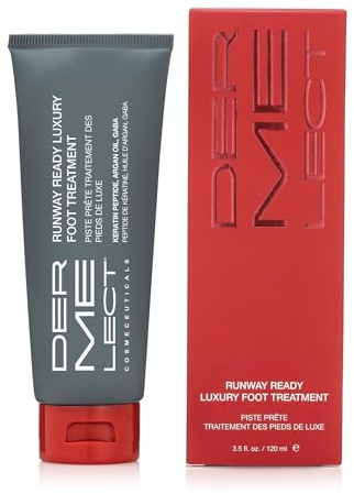 Runway Ready Luxury Foot Treatment 100ml - Hyaluronic Acid, Protein Peptide, Argan Oil, & Shea Butter for Soothing, Moisturising, & Silky Feel - For Dry, Rough, and Chapped Feet