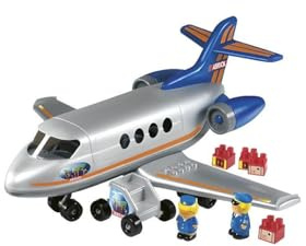 ECOIFFIER Abrick Aeroplano Happy Jet, con 2 Personaggi, + 18 Mesi, 7600003155