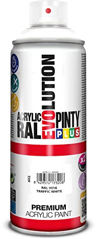 Pinty 602 Bombe 400ml blanc ral 9016 brillant, Non Concerné