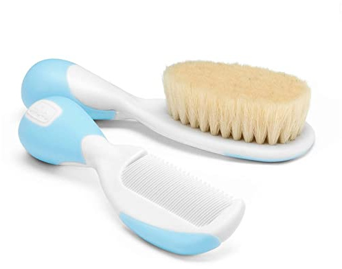 Chicco 66003320000 Natural Silk Brush and Comb Blue