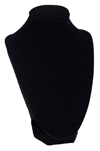 R&F srl Espositore Collane Busto Nero Velluto 30 cm