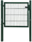 vidaXL 2D Single Fence Gate - Green - Contemporary Steel Design - 106 x 130 cm | Heavy-Duty Lock System, 2 Keys Included | Easy Installation with Sturdy Hinges | Ideal for Garden, Patio, Terrace