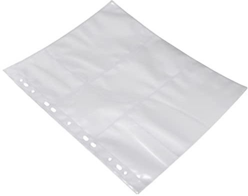 VELOFLEX 5347400 - Pochettes photo DIN A4, pochettes transparentes pour photos, pochettes de collection, pour format photo 10 x 15 cm horizontal, 5 pièces