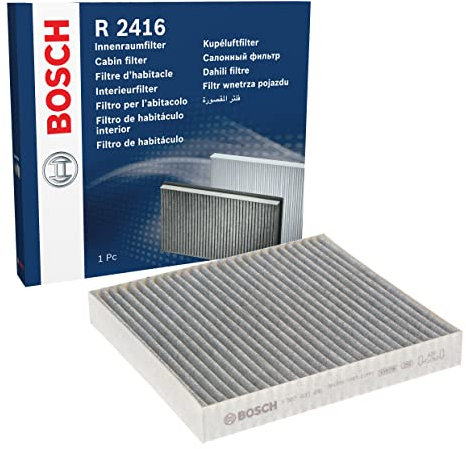 Bosch R2416 Activated Carbon Cabin Filter, Replacement Filter - Against Unpleasant Smells, Pollen and Dust for Cleaner Air Inside the Vehicle
