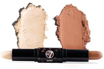 W7 Contour Stick - Double-Ended Creamy Contour & Highlight Makeup - Bronze, Shape & Define - Natural