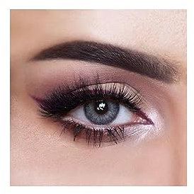 FreshTone Lentilles De Contact De Couleur Sugar Gray 3 Ton Kit De Rangement Boitier Pince et applicateur Offert 12 Mois sans correction