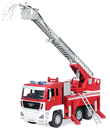 Driven by Battat - Camion dei pompieri, 48 cm - Grande camion dei pompieri giocattolo per bambini - Veicolo di salvataggio giocattolo - Luci e suoni - 3 anni +