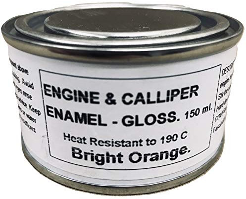 1 x 150ml Bright Orange Heat Resistant Gloss Brake Caliper & Engine Paint