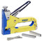 Kinzo Agrafeuse Manuelle 3 en 1 Jaune - Cloueuse Bricolage Outil Agrafes Clous