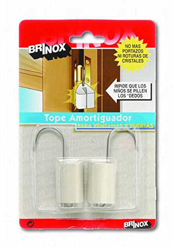 Brinox B78300B - Amortiguador para puertas y ventanas, 7 x 4,4 x 4,2 cm, color blanco