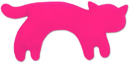 Leschi WÄRMEKISSEN lindert Bauchschmerzen / für Mikrowelle und Ofen / Körnerkissen für Kinder und Babys / Katze Minina, klein, pink schwarz