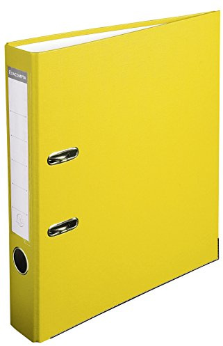 Exacompta - Réf. 915404B - 1 Classeur à levier A4 - Dos de 50 mm - Mécanique 50 mm - Dimensions extérieures : 32 x 29 x 5 cm - Format à classer A4 - Coloris : Jaune