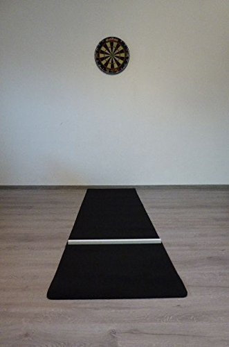 Profi Dart Teppich Set Startline Flex Dartteppich/Dartmatte schwarz/grau meliert mit Abwurflinie Oche #444444