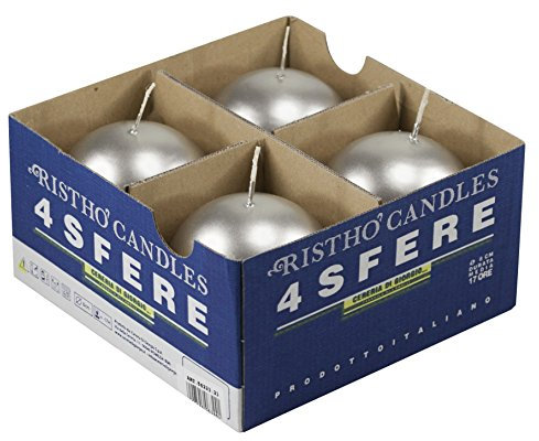 Kerze Wachskerze Kugelschreiber 8 cm. - Silber