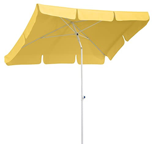 Schneider Parasol Ibiza, Jaune Or, env. 180 x 120 cm, en 4 Parties, rectangulaire