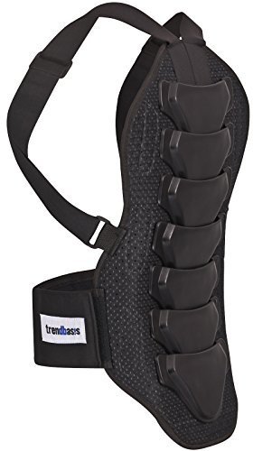 trendbasis Rückenprotektor für Ski und Snowboard, geprüfter Rückenschutz für Wintersport, Snowboard und Ski Rückenprotektor in Größe XL, Wirbelsäulenschutz in Schwarz