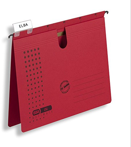 ELBA Hängehefter chic für A4, aus Karton, rot, 25er Pack