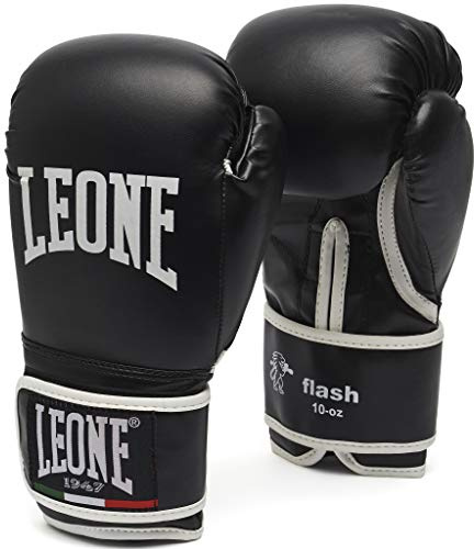 LEONE 1947 Guantes de boxeo Flash negro/16 oz, GN083
