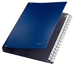 Leitz Pultordner, A4, 31 Fächer, 31 Plastik-Zahlen-Taben, Kunstoff, Blau, 58310035