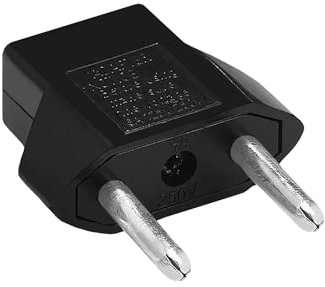 OcioDual Adattatore da Spina Americana Cina a Presa Connettore Europa Europlug Italia 2 Pin F/M Nero Convertitore Adapter Plug