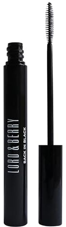 Lord & Berry Back in Black Flüssiger Leichter Wimpern-Mascara für Volumen und Länge, Wasserfest, Falsche Wimpern-Effekt, Langanhaltend, Tierversuchsfrei, Tiefes Schwarz