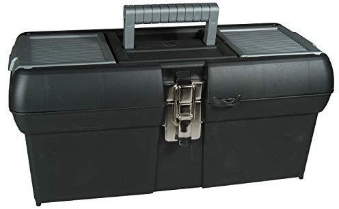 STANLEY Toolbox Storage Metal Latch, 2 Lid Organisers, Portable Tote Tray for Tools, 16 inch, 1-94-857