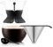 Bodum 34oz Pour Over Coffee Maker, High-Heat Borosilicate Glass with Reusable Stainless Steel Filter and Black Band - Made in Portugal
