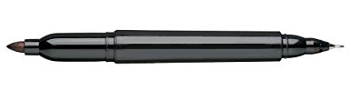 5 Star Elite Twin Tip Permanent Marker 1.5mm and 0.4mm Line Black [Pack 12]